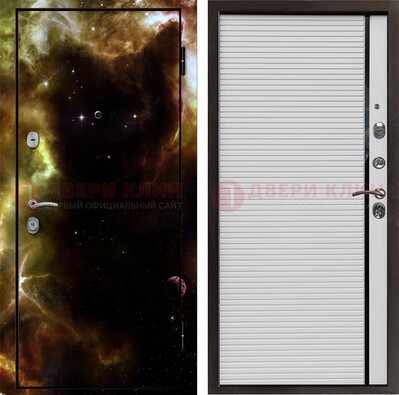Стальная дверь с фотопечатью космоса ДФ-14 в Пензе