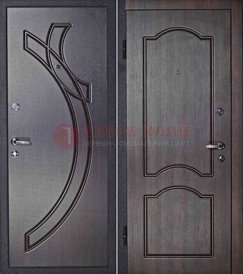 Уличная темная металлическая дверь с МДФ ДМ-24 в Сочи