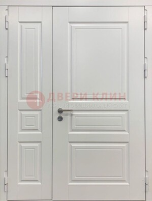 Полуторная светлая металлическая дверь с МДФ ДМ-336 в Пензе