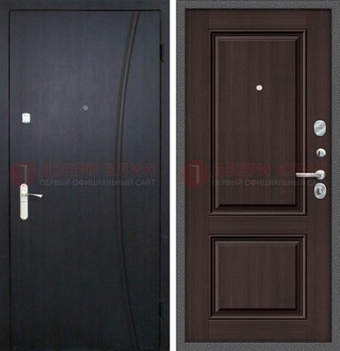 Темная стальная дверь с МДФ панелями ДМ-362 в Пензе
