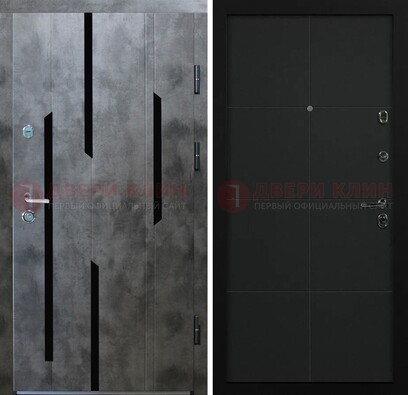 Стальная дверь с МДФ в темном цвете ДМ-415 в Пензе
