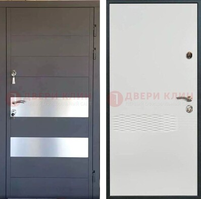 Металлическая дверь МДФ темная и светлая ДМ-420 в Пензе