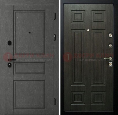 Серая стальная дверь с классическими МДФ ДМ-456 в Пензе
