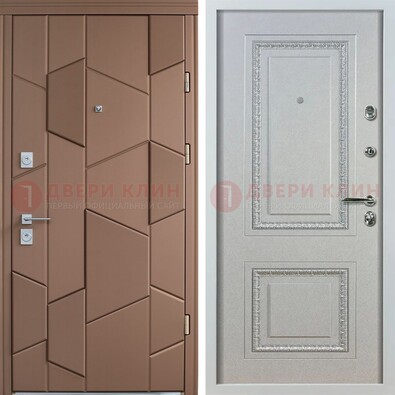 Квартирная стальная дверь с разными панелями МДФ ДМ-496 в Пензе