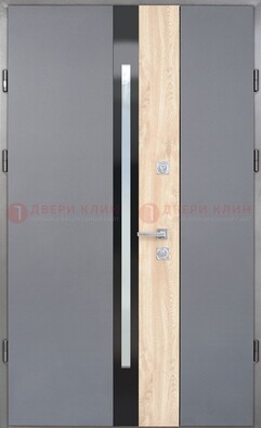 Полуторная металлическая дверь с МДФ ДМ-503 в Пензе