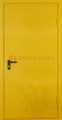 Желтая железная дверь с нитроэмалью ДН-5 в Пензе