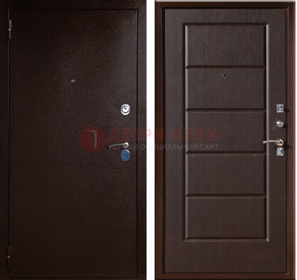 Темная входная дверь с порошковым окрасом ДП-113 в Пензе