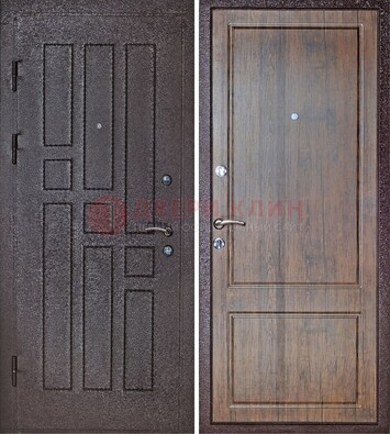 Темная входная дверь с порошковым покрытием МДФ внутри ДП-125 в Пензе