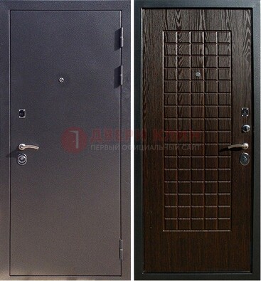 Серая металлическая дверь с порошковым напылением ДП-153 в Пензе