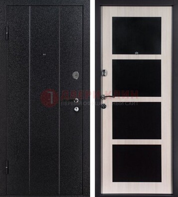 Черная металлическая дверь с порошковым напылением ДП-176 в Пензе