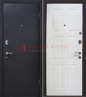Черная металлическая дверь с порошковым покрытием ДП-193 в Пензе