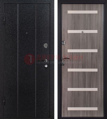 Черная стальная дверь с порошковым окрасом ДП-199 в Пензе