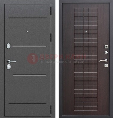 Металлическая дверь с порошковым покрытием и МДФ Махагон ДП-254 в Пензе