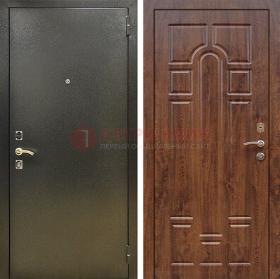 Металлическая дверь Темное серебро с порошковым покрытием и МДФ ДП-271 в Пензе