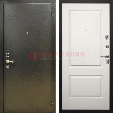 Металлическая темная дверь с порошковым напылением и классической МДФ ДП-298 в Пензе