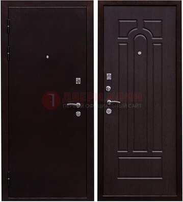 Черная стальная дверь с порошковым покрытием ДП-35 в Пензе