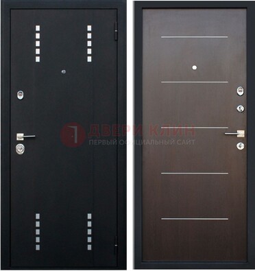 Черная металлическая дверь с порошковым окрасом ДП-62 в Пензе