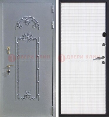 Черная входная дверь с порошковым покрытием ДП-67 в Пензе