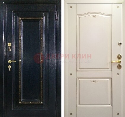Парадная дверь с золотистым декором ДПР-3 в квартиру в Пензе