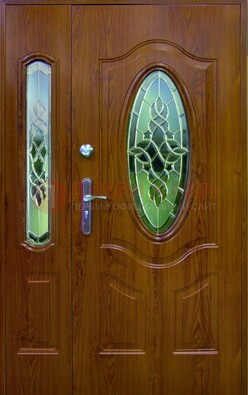 Парадная дверь со стеклянными вставками ДПР-73 для дома в Лобне