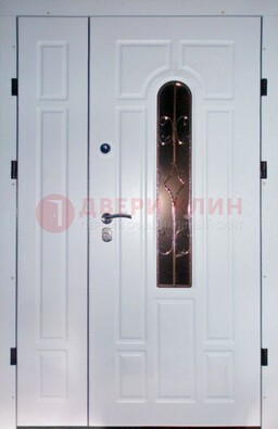 Входная дверь Винорит со стеклом в белом цвете ДСК-277 в Пензе