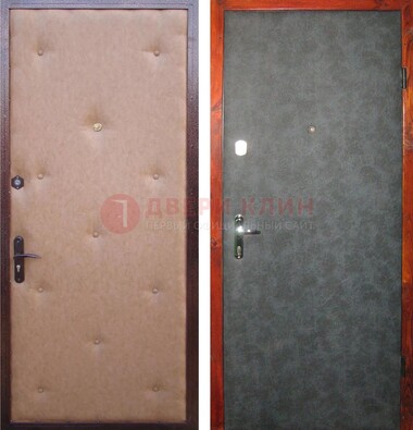 Светлая металлическая дверь с винилискожей ДВ-5 в Пензе