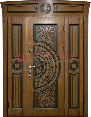 Парадная входная дверь с виноритом и узором ДВТ-194 в Пензе