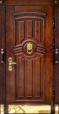 Входная дверь с виноритом в коричневом цвете ДВТ-236 в Пензе