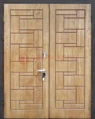 Светло-коричневая стальная дверь с виноритом ДВТ-245 в Пензе