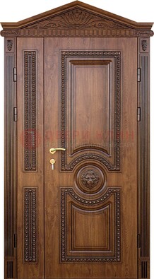 Узорная стальная дверь с виноритом для дома ДВТ-260 в Пензе