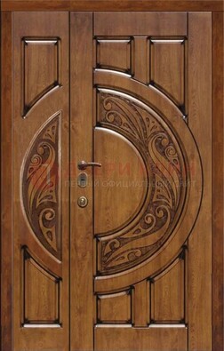 Коричневая входная дверь с виноритом ДВТ-5 в Пензе