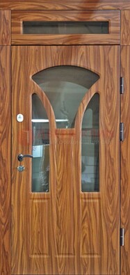 Коричневая классическая входная дверь с виноритом ДВТ-66 в Пензе