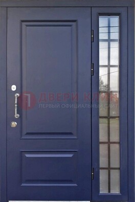 Синяя дверь с виноритом и стеклянными вставками  ДВТ-79 в Пензе