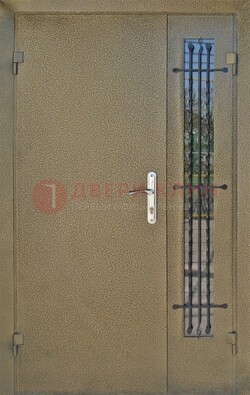 Тамбурная дверь Порошок со стеклом и ковкой ПЛ-20 в Пензе